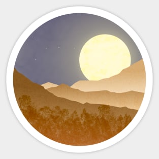 Night landscape Sticker